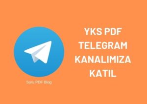 YKS PDF Telegram Kanalımıza Katıl