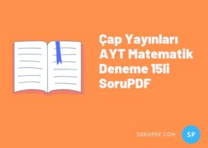 Çap Yayınları AYT Matematik Deneme 15li – SoruPDF