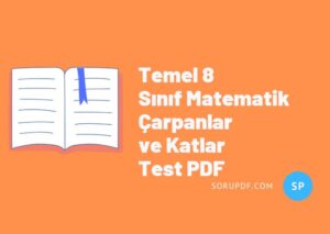 Temel 8 Sınıf Matematik Çarpanlar ve Katlar Test PDF