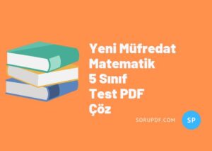 Yeni Müfredat Matematik 5 Sınıf Test PDF Çöz