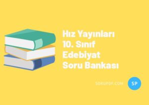 Hız Yayınları 10. Sınıf Edebiyat Soru Bankası