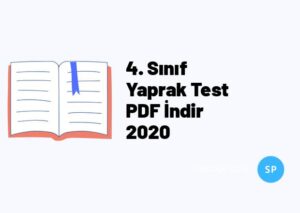 4. Sınıf Yaprak Test PDF İndir 2020